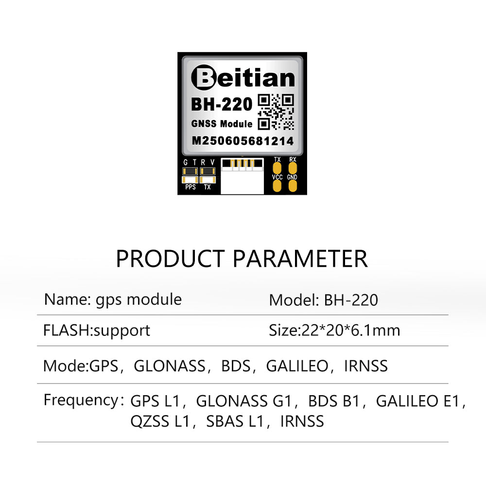 Beitian GPS module position BH-182 222Q 252Q fixed-wing cross-country return Beitian GPS module position BH-182 222Q 252Q fixed-wing cross-country return